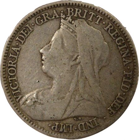 Royaume-Uni Royaume Uni, Victoria - 6 Pence Argent, 3e Portrait -1898