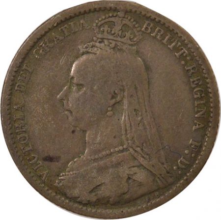 Royaume-Uni Royaume Uni, Victoria - 6 Pence Argent, Effigie du Jubilée -1889