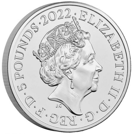 Royaume-Uni Signature d\'Elisabeth II - Jubilé de Platine de la Reine Elisabeth II  - 5 Pounds 2022 BU Royaume-Uni