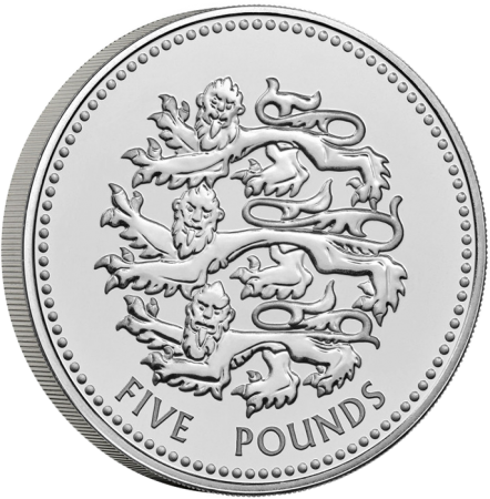 Royaume-Uni Three Lions (Football féminin Angleterre) - 5 Pounds 2023 BU