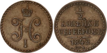 Russie 1/2 Kopek Nicolas I - 1842 SPM