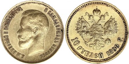 Russie 10 Roubles Or Nicolas II - Aigle Imperial 1899 St Petersbourg