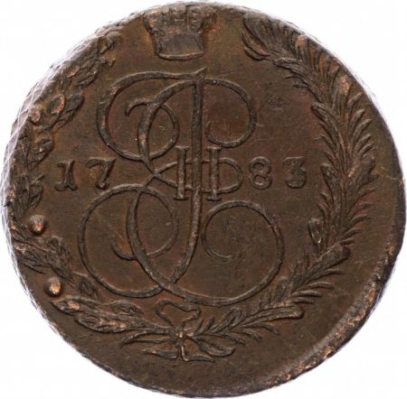 Russie C.59.3 5 Kopeks, Catherine II - Aigle - 1783 E M Ekaterinburg
