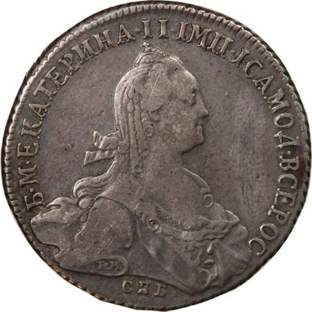 Russie RUSSIE  CATHERINE II - ROUBLE ARGENT 1774  