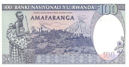 Rwanda 100 F Zébres - Femme, Volcans