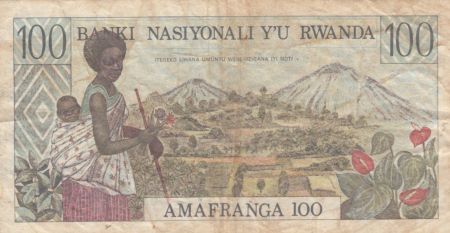 Rwanda 100 Francs  Zébres - 1978 - TTB - P.12