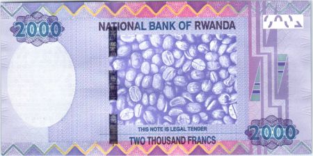 Rwanda 2000 Francs Parabole - Café - 2014