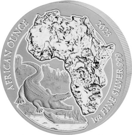 Rwanda 50 Francs - Année du Crocodile du Nil 1 Once Argent 2023