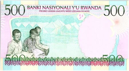 Rwanda 500 Francs -  Gorilles - Ecoliers - 1998