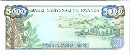 Rwanda 5000 Francs Cueillette du café - 1988 - Neuf