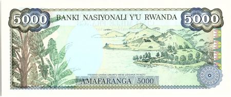 Rwanda 5000 Francs Cueillette du café - 1988