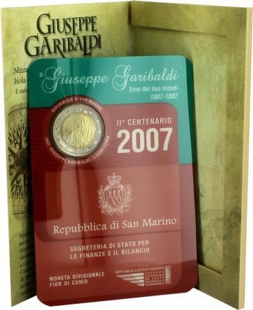 Saint-Marin 2 Euros Commémo 2007 Garibaldi