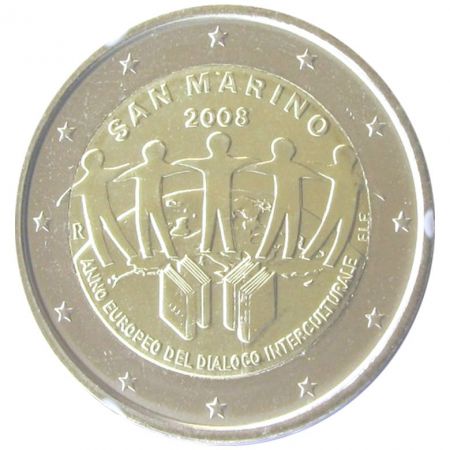 Saint-Marin 2 Euros Commémo 2008 - Année européenne du dialogue interculturelle