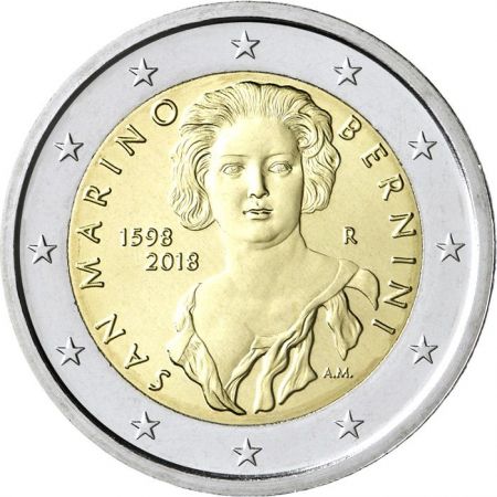Saint-Marin 2 Euros Commémo. 2018 - 420 ans de Gian Lorenzo Bernini