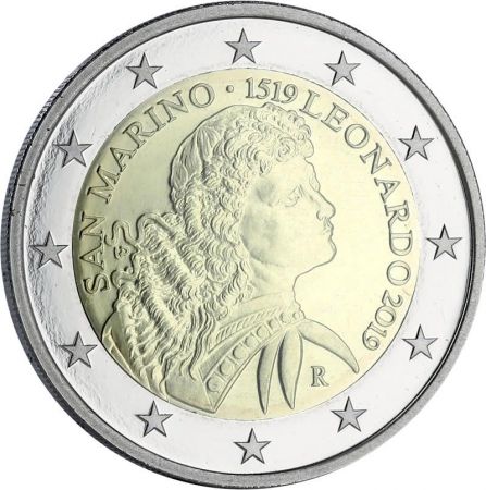 Saint-Marin 2 Euros Commémo. 2019 - 500 ans de la mort de Léonard de Vinci