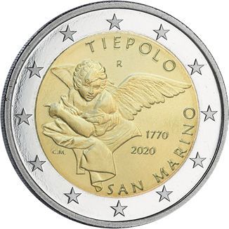 Saint-Marin 2 Euros Commémo. 2020 - 250 ans de la mort de Gianbattista Tiepolo