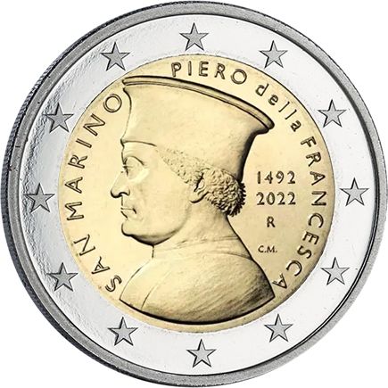 Saint-Marin 2 Euros Commémo. SAINT MARIN 2022 - Piero della Francesca ou Pietro Borghese