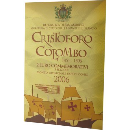 Saint-Marin Christophe Colomb - 2 Euros Commémo. 2006
