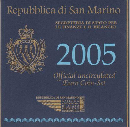 Saint-Marin Coffret BU Saint-Marin 2005 - 9 monnaies en euro