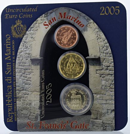 Saint-Marin Miniset 3 pièces 2005 Saint Marin - FDC sous blister