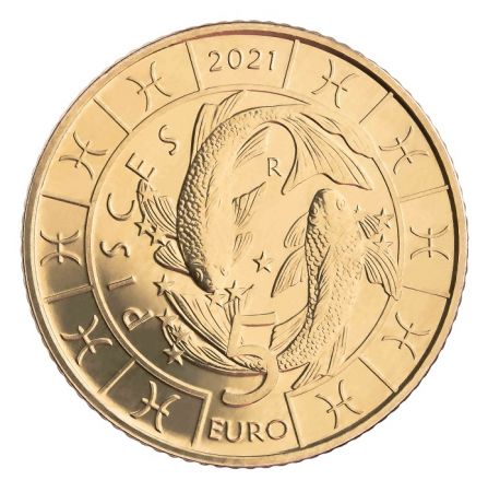 Saint-Marin Poisson - 5 Euros SAINT MARIN 2021 - Zodiaque et Astrologie