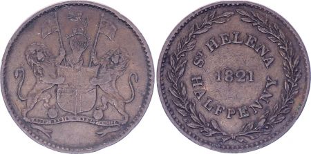 Sainte Hélène 1/2 Penny - Sainte Helene et Ascension - 1821 - TTB  - KM.A4