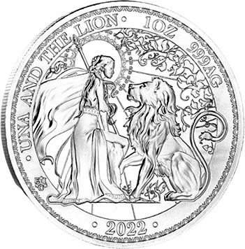 Sainte Hélène Una and the Lions - 1 once argent Sainte-Hélène 2022