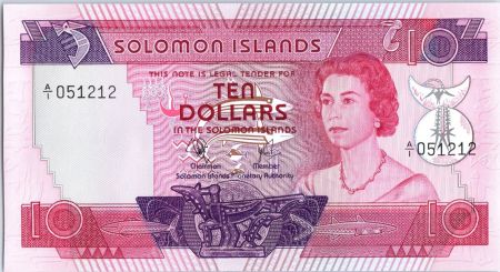 Salomon (îles) 10 Dollars  Elizabeth II - Tisserand - 1977