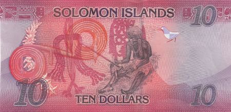 Salomon (îles) 10 Dollars Armoiries, drapeau - Artisanat - 2017 - Neuf - P.33