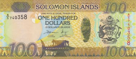Salomon (îles) 100 Dollars Armoiries - Noix de coco - 2017