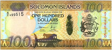Salomon (îles) 100 Dollars Armoiries - Noix de coco -2015 - Neuf - P.36
