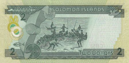 Salomon (îles) 2 Dollars - Armoiries - Pêche traditionnelle - ND (1997) - P.18