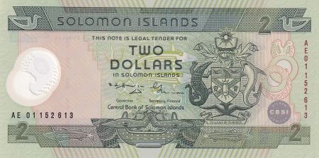Salomon (îles) 2 Dollars - Jubilée d\'argent de la Reine Elisabeth II - Polymère - 2003 - Série AE - P.23