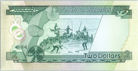 Salomon (îles) 2 Dollars  Elizabeth II - Pêche traditionnelle - 1977