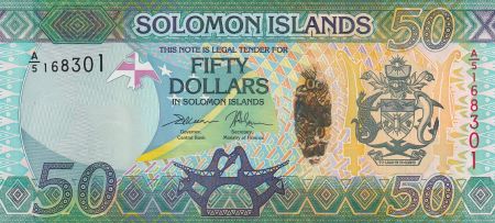 Salomon (îles) 50 Dollars Armoiries - Lézards - 2017 Hybride - Neuf
