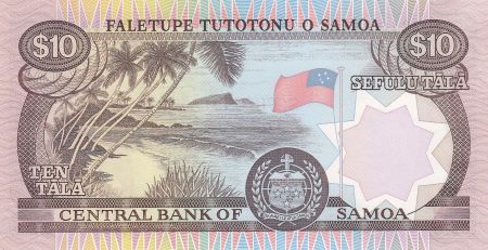 Samoa 10 Tala ND1985 - Travailleur agricole, bananes, plage