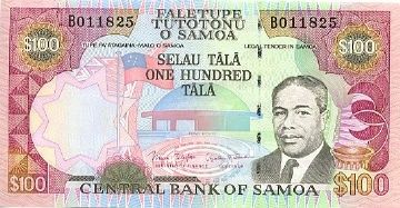 Samoa 100 Tala M. Tanumafili II - Paysans - 2006
