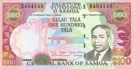 Samoa 100 Tala M. Tanumafili II - Paysans - 2006