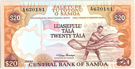 Samoa 20 Tala  - Pécheur - ND 1985 Série A