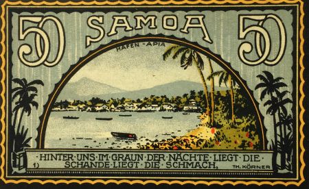 Samoa 50 Pfennig, Samoa - notgeld 1922 - NEUF