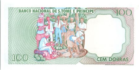 Sao Tomé-et-Principe 100 dobras - Roi Amador, fleur - Paysans - 1982