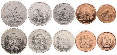 Sao Tomé-et-Principe Série 5 monnaies 2017 - Réforme, Nouvelle monnaie