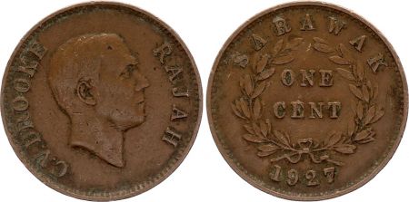 Sarawak 1 Cent Charles V Brooke  - 1927 H
