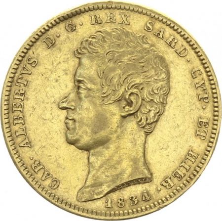 Sardaigne 100 Lire Charles-Albert - Armoiries 1834 P
