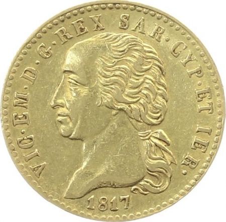 Sardaigne 20 Lire Victor-Emmanuel I - Armoiries 1817
