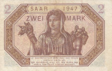 Sarre 2 Mark Portrait de Zeus - Femme et fruits - 1947