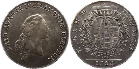 Saxe 1 Thaler Friedrich Auguste III - Armoiries - 1764 EDC