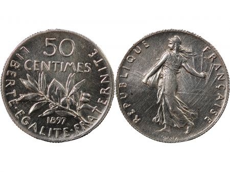 SEMEUSE - 50 CENTIMES ARGENT 1897