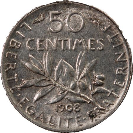 SEMEUSE - 50 CENTIMES ARGENT 1908