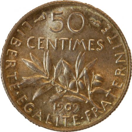 SEMEUSE - 50 CENTIMES ARGENT 1909